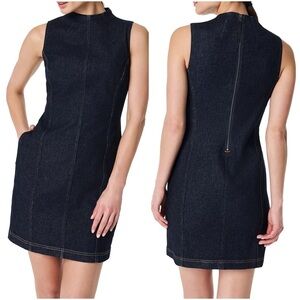 SPANX Denim Seamed Shift Dress Raw Indigo Blue Sleeveless Plus Size 1X NWT